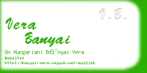vera banyai business card